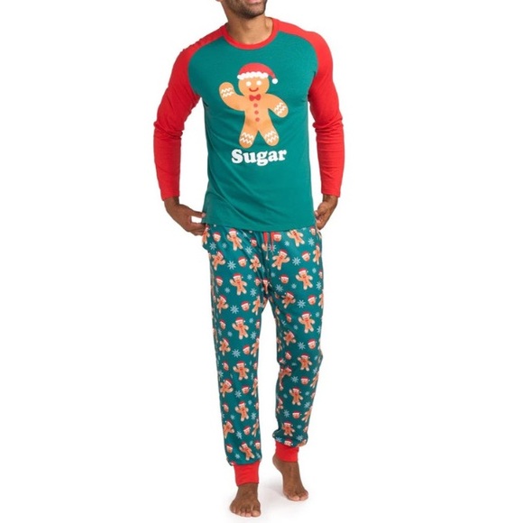 Tipsy Elves Other - Tipsy Elves Christmas Green Sugar Pajama Set Size Large Mens
